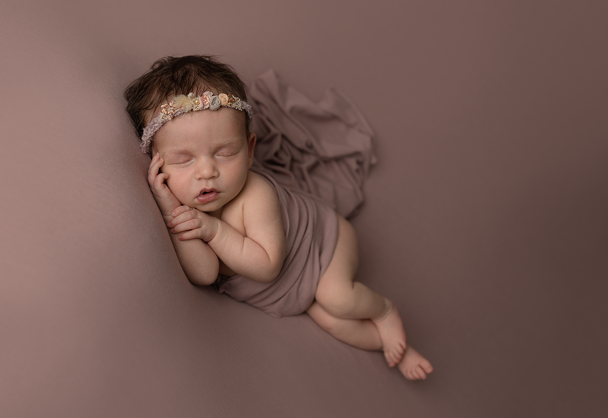 Photoshoot Of A Cute Sleeping Baby