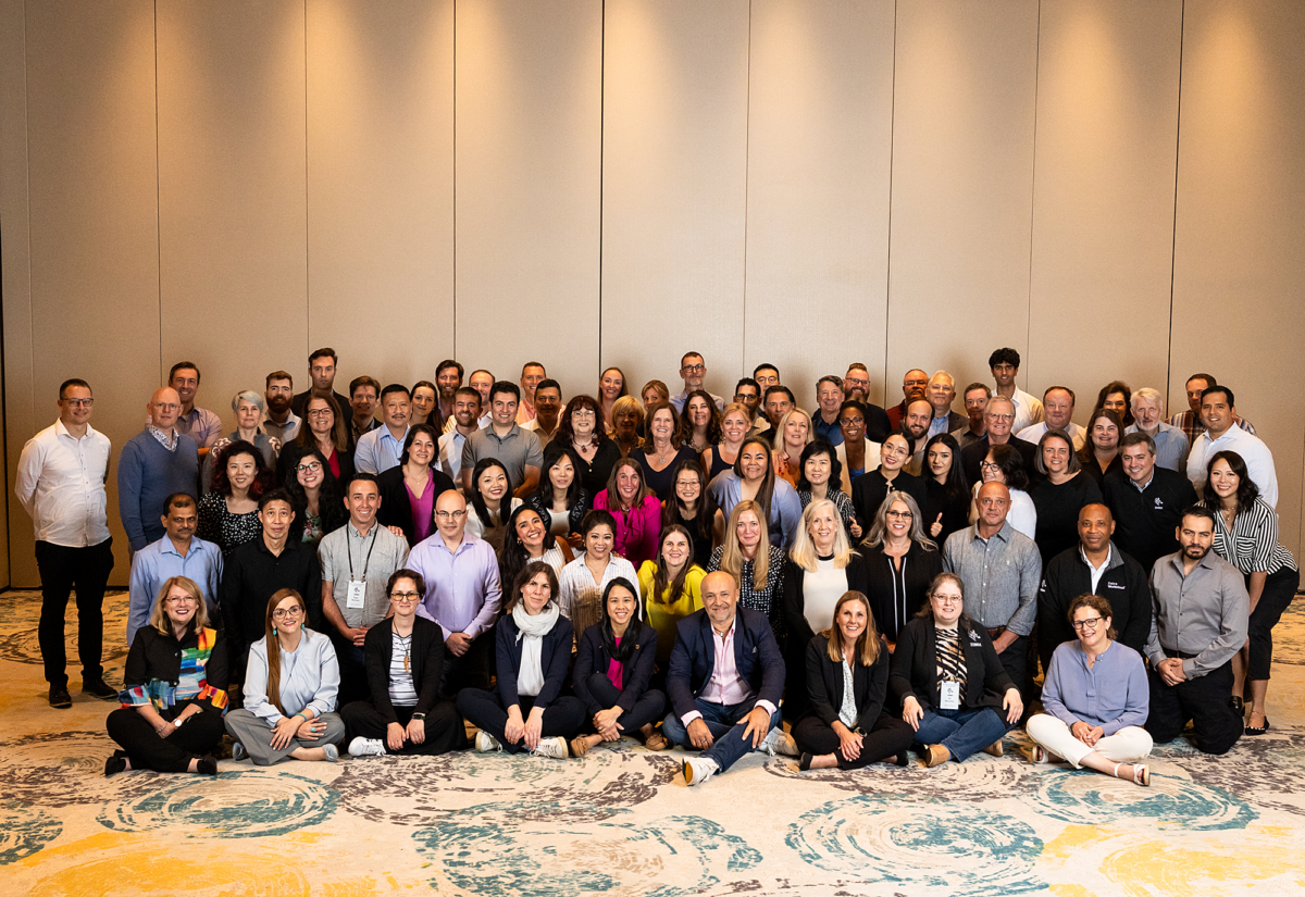 Zebra Technologies corporate team group photo at a company event